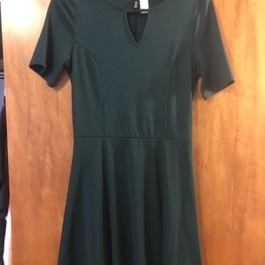 H and M forest green dress